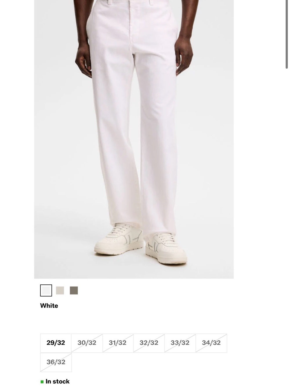J.Lindeberg White Men's Straight Golf Pants 30x32